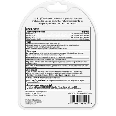 Cold Sore Treatment 0.07oz - Up & Up™ 2 Cold Sore Treatment 0.07oz - Up & Up™