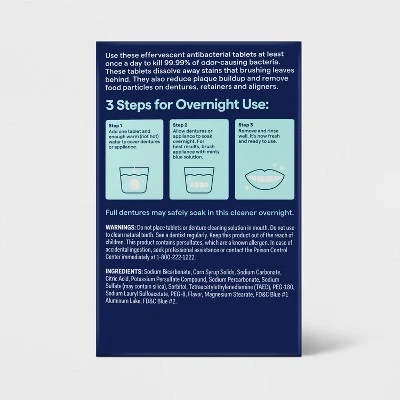 Up & Up Overnight Denture And Retainer Tablets - Mint - 120ct - Up&up™ 4 Up & Up Overnight Denture And Retainer Tablets - Mint - 120ct - Up&up™ - Image 2