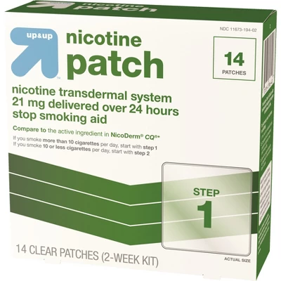 Nicotine Stop Smoking Aid Clear Patches Clear Step 1 - Up & Up™ 5 Nicotine Stop Smoking Aid Clear Patches Clear Step 1 - Up & Up™ - Image 3