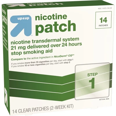 Nicotine Stop Smoking Aid Clear Patches Clear Step 1 - Up & Up™ 4 Nicotine Stop Smoking Aid Clear Patches Clear Step 1 - Up & Up™ - Image 2