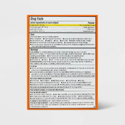 Up & Up Daytime Severe Cold & Flu Softgel - 24ct - Up&up™ 4 Up & Up Daytime Severe Cold & Flu Softgel - 24ct - Up&up™ - Image 2