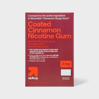 Up & Up Coated Nicotine 2mg Gum Stop Smoking Aid - Cinnamon - Up&up™ 9 Up & Up Coated Nicotine 2mg Gum Stop Smoking Aid - Cinnamon - Up&up™ - Image 7