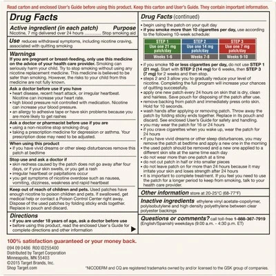 Nicotine Stop Smoking Aid Clear Patches Step 3 - 14ct - Up & Up™ 3 Nicotine Stop Smoking Aid Clear Patches Step 3 - 14ct - Up & Up™