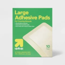 Up & Up Large Adhesive Pad Flexible Fabric Bandages - 10ct - Up&up™ -Up&Up GUEST 178cbe54 0520 4f00 a753 ed04d2d5984e