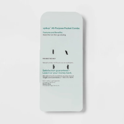 Up & Up Pocket Styling Comb - 2pk - Up&up™ 4 Up & Up Pocket Styling Comb - 2pk - Up&up™ - Image 2