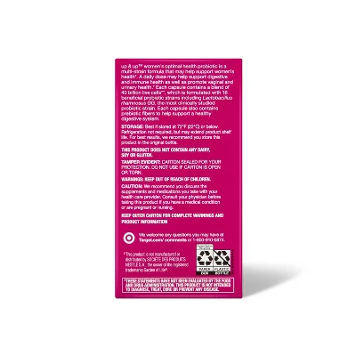 Women's Optimal Health Probiotic For Vaginal, Immune And Digestive Support - 30ct - Up & Up™ 4 Women's Optimal Health Probiotic For Vaginal, Immune And Digestive Support - 30ct - Up & Up™ - Image 2