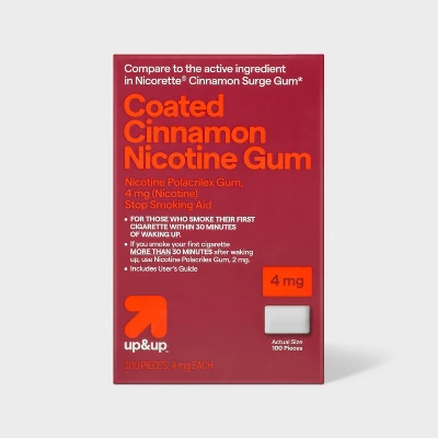 Up & Up Coated Nicotine 4mg Gum Stop Smoking Aid - Cinnamon - Up&up™ 5 Up & Up Coated Nicotine 4mg Gum Stop Smoking Aid - Cinnamon - Up&up™ - Image 3