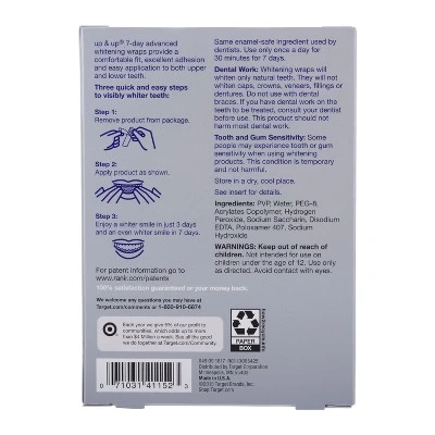 Splendid White Teeth Whitening Wraps 7-Day Treatment - 14ct - Up & Up™ 3 Splendid White Teeth Whitening Wraps 7-Day Treatment - 14ct - Up & Up™