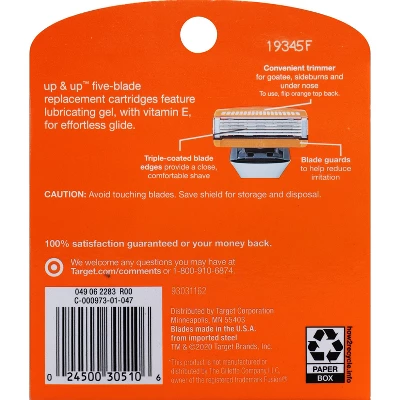 Men's Five Blade FITS Cartridges 8ct - Up & Up™ 6 Men's Five Blade FITS Cartridges 8ct - Up & Up™ - Image 4