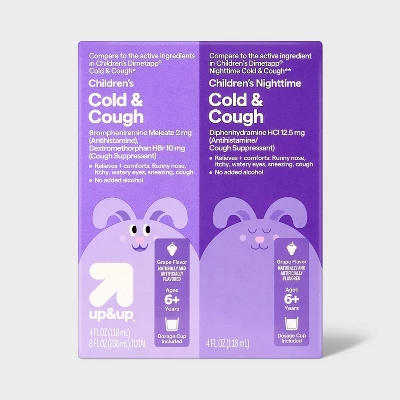 Up & Up Children's Multi-Symptom Day & Night Cold Relief Syrup - Grape - 2pk/8 Fl Oz - Up&up™ 7 Up & Up Children's Multi-Symptom Day & Night Cold Relief Syrup - Grape - 2pk/8 Fl Oz - Up&up™ - Image 5