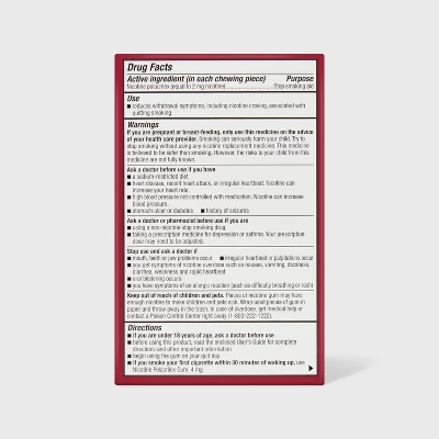 Up & Up Coated Nicotine 2mg Gum Stop Smoking Aid - Cinnamon - Up&up™ 4 Up & Up Coated Nicotine 2mg Gum Stop Smoking Aid - Cinnamon - Up&up™ - Image 2