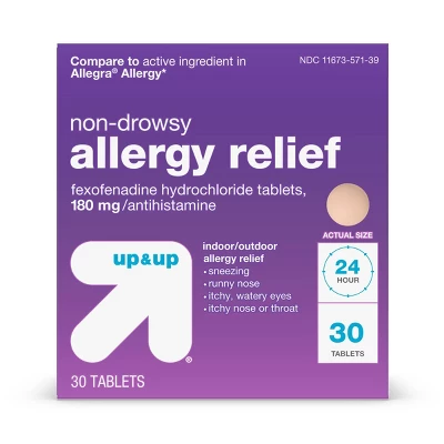 Fexofenadine Hydrochloride Allergy Relief Tablets - Up & Up™ 7 Fexofenadine Hydrochloride Allergy Relief Tablets - Up & Up™ - Image 5
