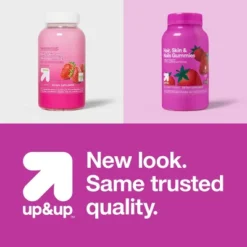 Up & Up Hair, Skin, & Nail Supplement Gummies - Strawberry - 120ct - Up&up™ -Up&Up GUEST 5f5e9697 55c7 42f9 9a97 00cd5ec42b7b