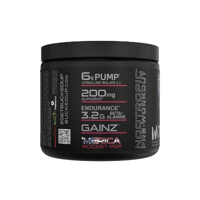Bucked Up Pre-Workout Supplement Powder - Rocket Pop - 8.6oz 4 Bucked Up Pre-Workout Supplement Powder - Rocket Pop - 8.6oz - Image 2