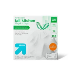 UltraStretch Tall Kitchen Drawstring Trash Bags - Mint Scent - 13 Gallon - Up & Up™ -Up&Up GUEST 653243d2 35d6 461d 98b4 30b3221098e0