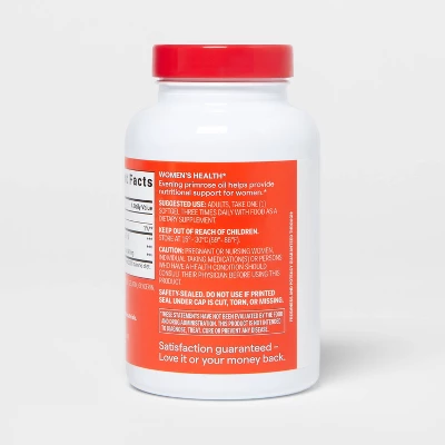 Up & Up Evening Primrose Oil 1000mg Women's Health Support Softgels - 75ct - Up&up™ 5 Up & Up Evening Primrose Oil 1000mg Women's Health Support Softgels - 75ct - Up&up™ - Image 3