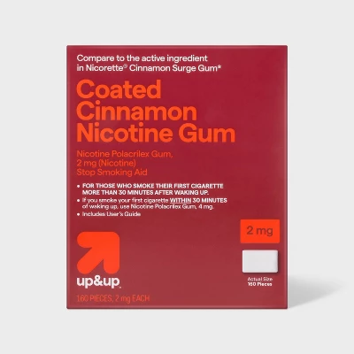Up & Up Coated Nicotine 2mg Gum Stop Smoking Aid - Cinnamon - Up&up™ 10 Up & Up Coated Nicotine 2mg Gum Stop Smoking Aid - Cinnamon - Up&up™ - Image 8
