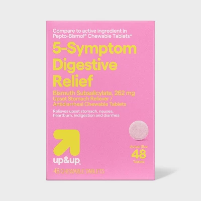 Up & Up Digestive Relief Chewable Bismuth Tablets - 48ct - Up&up™ 6 Up & Up Digestive Relief Chewable Bismuth Tablets - 48ct - Up&up™ - Image 4