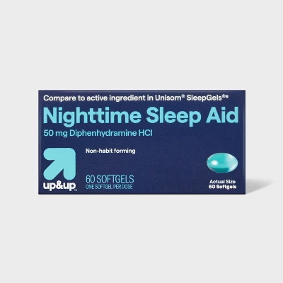 Up & Up Diphenhydramine HCl Maximum Strength Nighttime Sleep Aid Softgels - Up&up™ 7 Up & Up Diphenhydramine HCl Maximum Strength Nighttime Sleep Aid Softgels - Up&up™ - Image 5