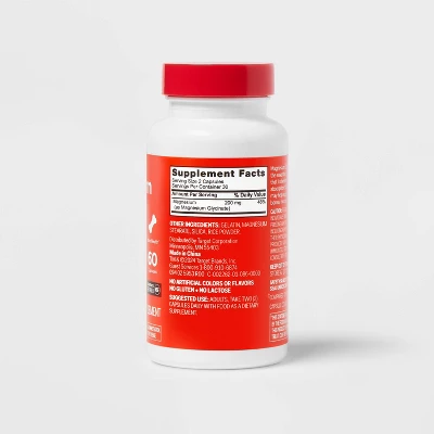 Up & Up Magnesium Glycinate Dietary Supplements - 200mg Capsule - 60ct - Up&up™ 3 Up & Up Magnesium Glycinate Dietary Supplements - 200mg Capsule - 60ct - Up&up™ - Image 2