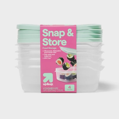 Up & Up Snap & Store Small Rectangle Food Storage Containers - 16 Fl Oz/4ct - Up&up™ 5 Up & Up Snap & Store Small Rectangle Food Storage Containers - 16 Fl Oz/4ct - Up&up™ - Image 3