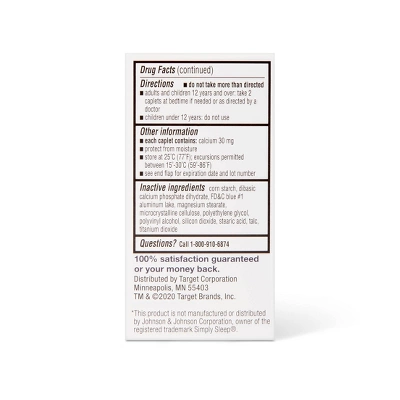 Up & Up Diphenhydramine HCl Nighttime Sleep Aid Caplets - 100ct - Up&up™ 5 Up & Up Diphenhydramine HCl Nighttime Sleep Aid Caplets - 100ct - Up&up™ - Image 3