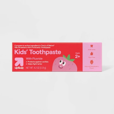 Up & Up Kids Dye Free/Natural Flavor Toothpaste - Fluoride Strawberry - 4.2oz - Up&up™ 6 Up & Up Kids Dye Free/Natural Flavor Toothpaste - Fluoride Strawberry - 4.2oz - Up&up™ - Image 4