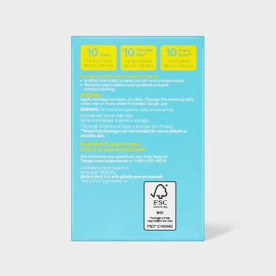 Up & Up Variety Pack Assorted Bandages - 30ct - Up&up™ 4 Up & Up Variety Pack Assorted Bandages - 30ct - Up&up™ - Image 2