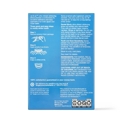 Ultra Vibrant Whitening Strips -12 Day Treatment - 24ct - Up & Up™ 4 Ultra Vibrant Whitening Strips -12 Day Treatment - 24ct - Up & Up™ - Image 2