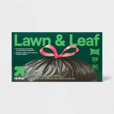 Up & Up Extra-Strong Lawn And Leaf Drawstring Trash Bags - 39gal/30ct - Up&up™ 6 Up & Up Extra-Strong Lawn And Leaf Drawstring Trash Bags - 39gal/30ct - Up&up™ - Image 4