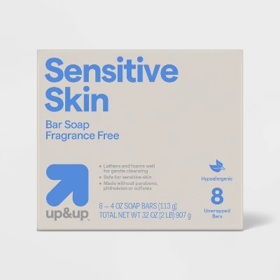 Up & Up Sensitive Skin Bar Soap - Fragrance Free - 3.75oz/8pk - Up&up™ 5 Up & Up Sensitive Skin Bar Soap - Fragrance Free - 3.75oz/8pk - Up&up™ - Image 3