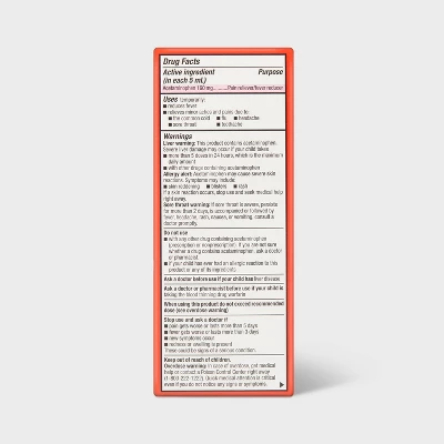 Up & Up Children's Acetaminophen General Pain Reliever Liquid - 4 Fl Oz - Up&up™ 4 Up & Up Children's Acetaminophen General Pain Reliever Liquid - 4 Fl Oz - Up&up™ - Image 2