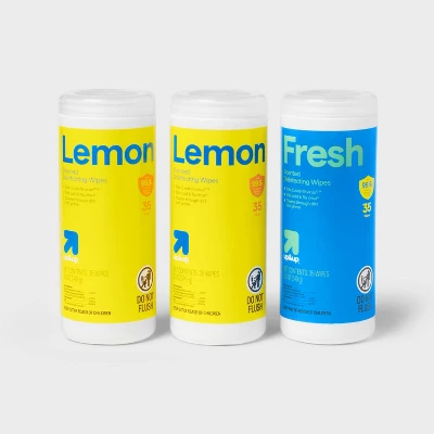 Up & Up Lemon And Fresh All Purpose Disinfecting Wipes - 35ct/3pk - Up&up™ 5 Up & Up Lemon And Fresh All Purpose Disinfecting Wipes - 35ct/3pk - Up&up™ - Image 3