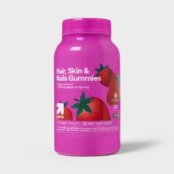 Up & Up Hair, Skin, & Nail Supplement Gummies - Strawberry - 120ct - Up&up™ -Up&Up GUEST 9ab4b2e6 b23e 4525 b3d4 34f36c6a8ff4