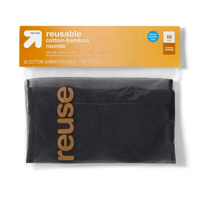 Reusable Make Up Removing Cotton Rounds With Washable Bag - 16ct - Up & Up™ 3 Reusable Make Up Removing Cotton Rounds With Washable Bag - 16ct - Up & Up™
