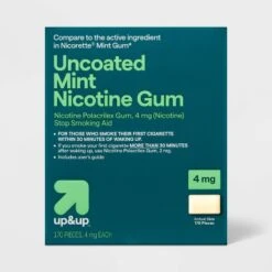 Up & Up Nicotine 4mg Gum Stop Smoking Aid - Mint Flavor - 170ct - Up&up™ -Up&Up GUEST acccffbd 51d0 4244 9dab dcd761a44401