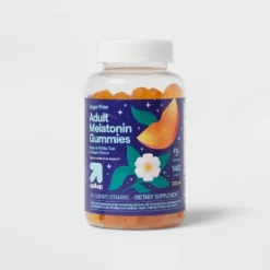 Up & Up Adult Melatonin Gummies - White Tea/Peach - 140ct - Up&up™ -Up&Up GUEST aecd3fba 2d37 40c8 a395 a7c1096df68d