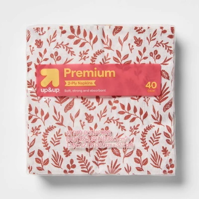 Up & Up Fall Disposable Napkins - Terracotta Orange - 40ct - Up&up™ 5 Up & Up Fall Disposable Napkins - Terracotta Orange - 40ct - Up&up™ - Image 3