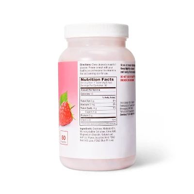 Up & Up Glucose Tablets - Raspberry Flavor - 50ct - Up&up™ 3 Up & Up Glucose Tablets - Raspberry Flavor - 50ct - Up&up™