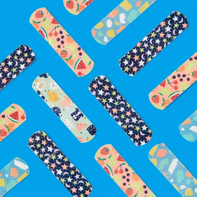 Up & Up Patterned Bandages Design 2 - Fruit/Shapes/Stars - 20ct - Up&up™ 3 Up & Up Patterned Bandages Design 2 - Fruit/Shapes/Stars - 20ct - Up&up™