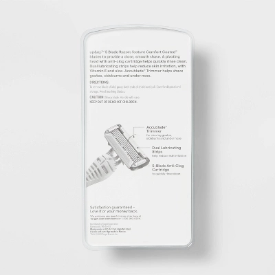 Up & Up Precision Men's 5-Blade Disposable Facial Razors - 3ct - Up&up™ 4 Up & Up Precision Men's 5-Blade Disposable Facial Razors - 3ct - Up&up™ - Image 2