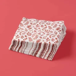 Up & Up Fall Disposable Napkins - Terracotta Orange - 40ct - Up&up™