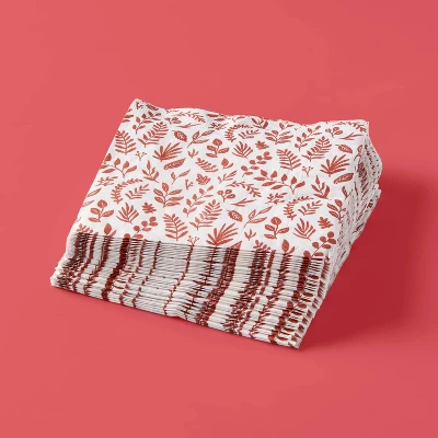Up & Up Fall Disposable Napkins - Terracotta Orange - 40ct - Up&up™ 3 Up & Up Fall Disposable Napkins - Terracotta Orange - 40ct - Up&up™