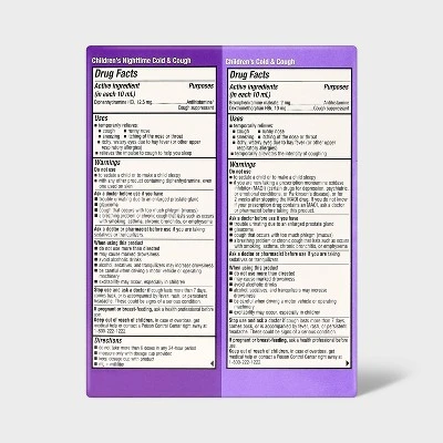 Up & Up Children's Multi-Symptom Day & Night Cold Relief Syrup - Grape - 2pk/8 Fl Oz - Up&up™ 4 Up & Up Children's Multi-Symptom Day & Night Cold Relief Syrup - Grape - 2pk/8 Fl Oz - Up&up™ - Image 2