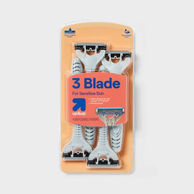 Up & Up Pivoting Head Men's 3-Blade Facial Disposable Razors - 4ct - Up&up™ 6 Up & Up Pivoting Head Men's 3-Blade Facial Disposable Razors - 4ct - Up&up™ - Image 4