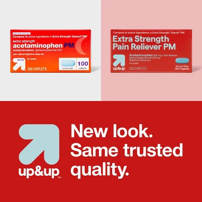 Up & Up Acetaminophen PM Extra Strength Pain Reliever & Sleep Aid Caplets - 100ct - Up&up™ 6 Up & Up Acetaminophen PM Extra Strength Pain Reliever & Sleep Aid Caplets - 100ct - Up&up™ - Image 4