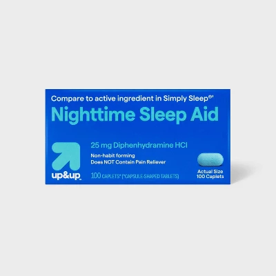 Up & Up Diphenhydramine HCl Nighttime Sleep Aid Caplets - 100ct - Up&up™ 6 Up & Up Diphenhydramine HCl Nighttime Sleep Aid Caplets - 100ct - Up&up™ - Image 4