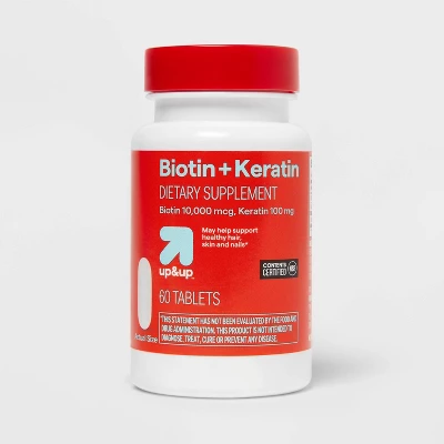 Up & Up Biotin Plus Keratin Caplets - 60ct - Up&up™ 6 Up & Up Biotin Plus Keratin Caplets - 60ct - Up&up™ - Image 4