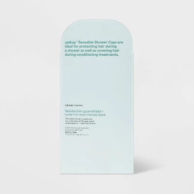 Up & Up 2pc Plastic Reusable Shower Cap - Up&up™ 4 Up & Up 2pc Plastic Reusable Shower Cap - Up&up™ - Image 2