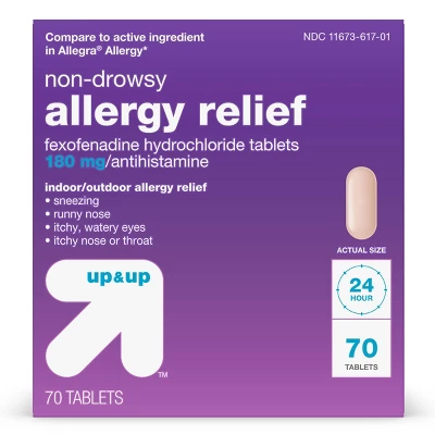 Fexofenadine Hydrochloride Allergy Relief Tablets - Up & Up™ 8 Fexofenadine Hydrochloride Allergy Relief Tablets - Up & Up™ - Image 6